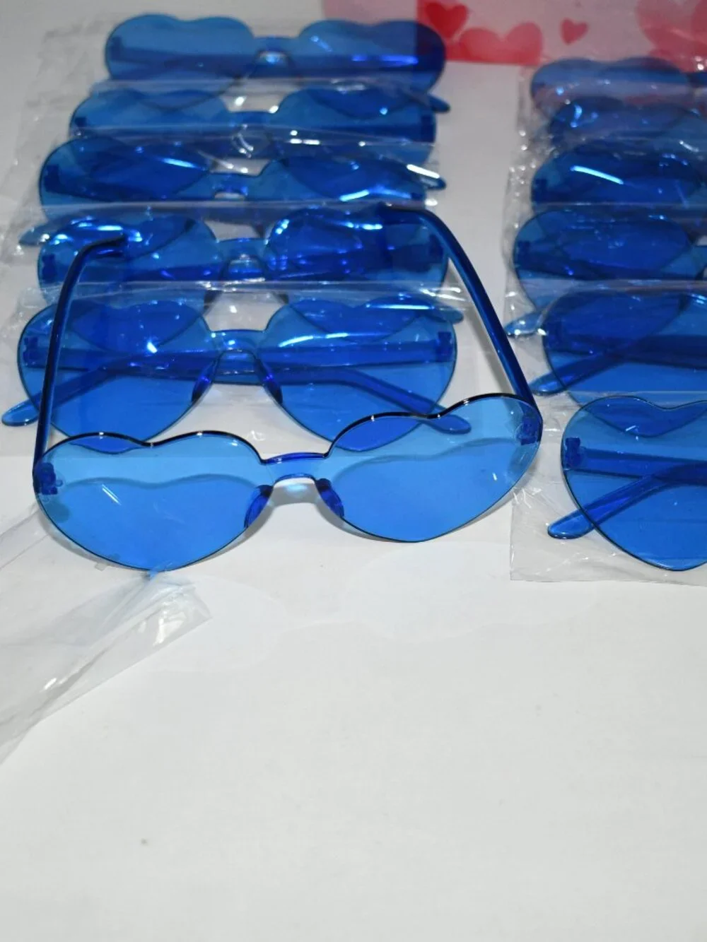 LYMOJOR Heart Shaped Sunglasses, 12 Pack, Candy Color, Party Favors, NWT Conditi